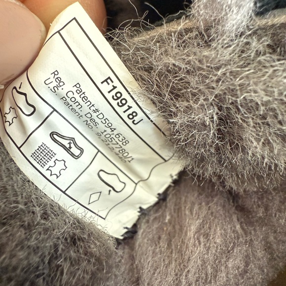 UGG Black Suede Gray Fur Lining/Trim Ankle Boots - Picture 13 of 13